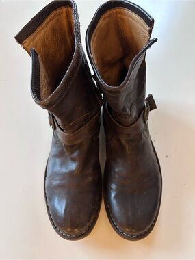 Fiorentini + Baker Eli Brown Leather Moto Boots Size 39